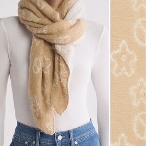Steve Madden Cream Scarf with Subtle Pattern